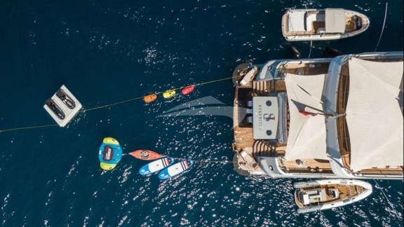 Aerial View of Water Toys