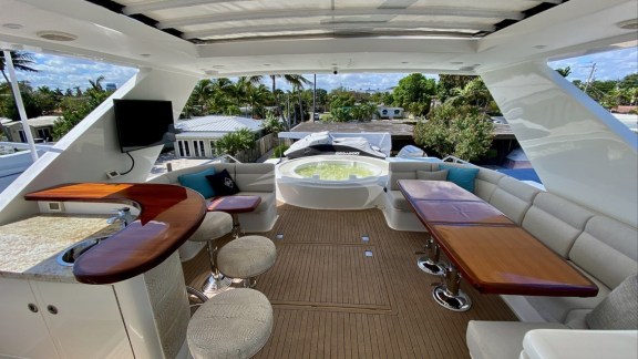 Flybridge view aft