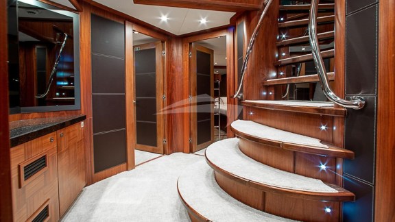 Stairs to below staterooms