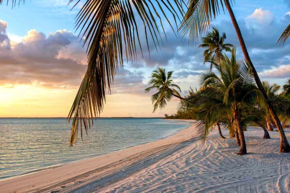 Andros Island beach sunset, Bahamas