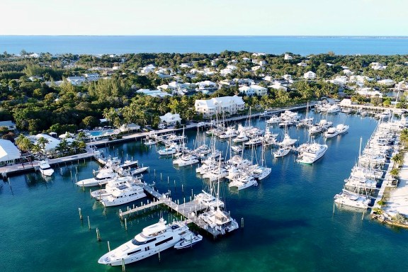 Yacht Marina at Abaco Island, Bahamas
