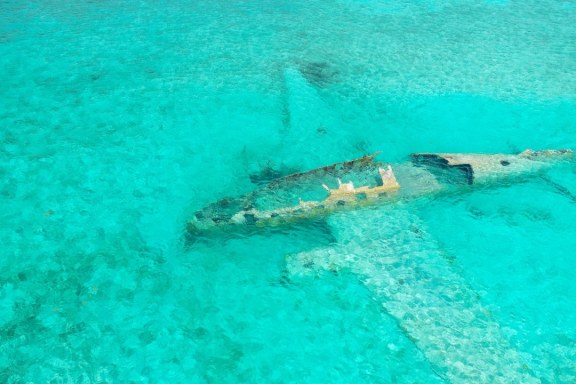 The Famous Staniel Cay Plane Wreck, Bahamas