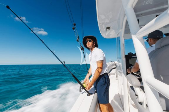 Fishing from SeaQuest Tender