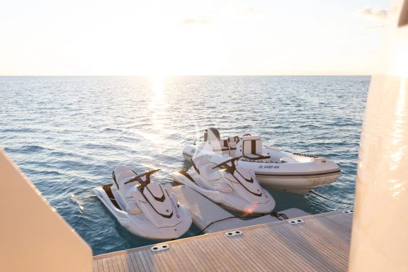 Swim Platform w/ tenders docked
