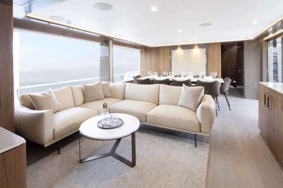 Main Salon Seating (drop down tv)