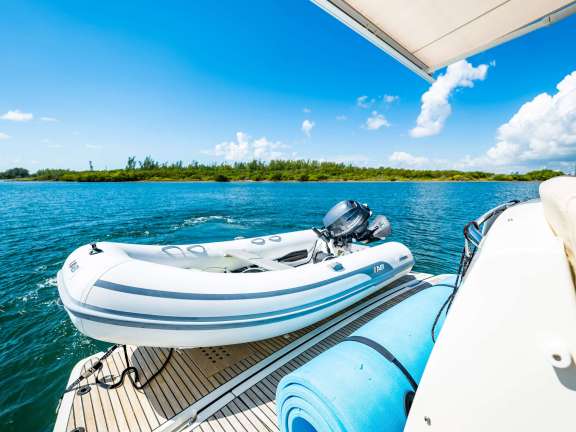 Swim platform Dinghy view