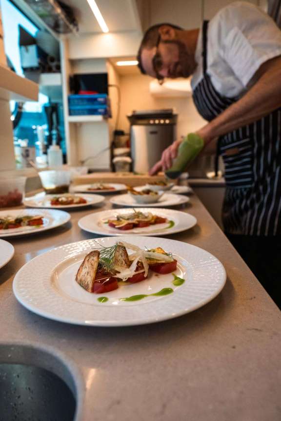 Chef Davitt in action