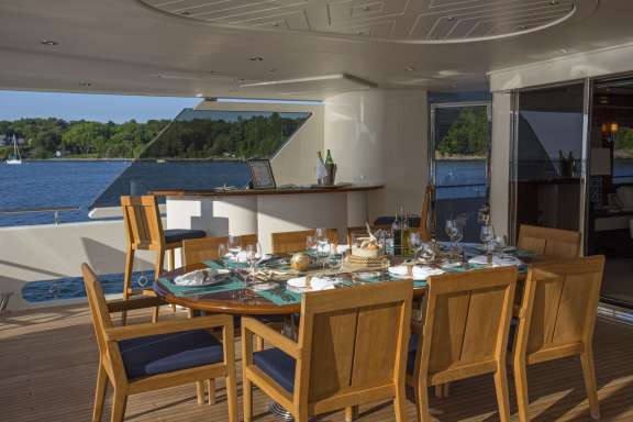 Aft deck, dining