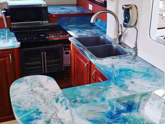 Galley with Custom Countertops