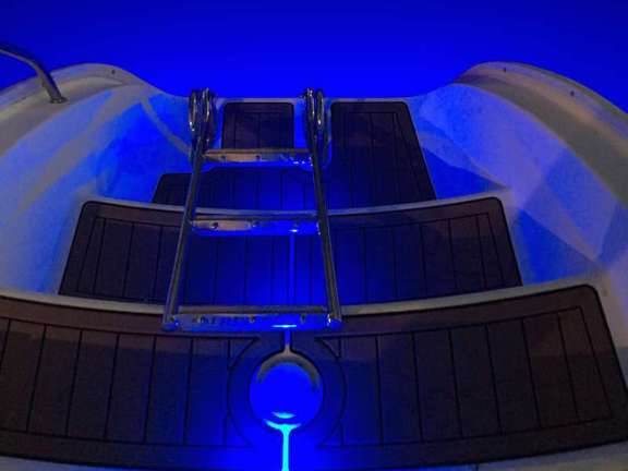 Blue underwater lights