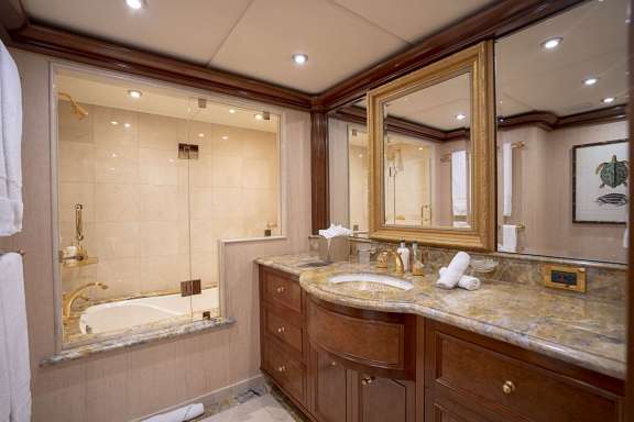King guest bath with tub & shower