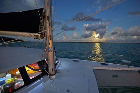 Quiet sunset anchorage