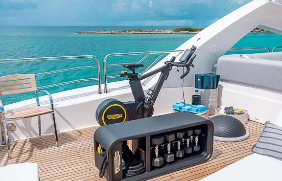 Sun deck aft, gym area