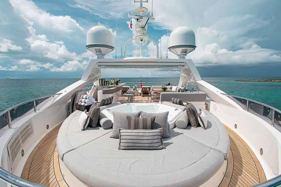 Sun deck, view aft