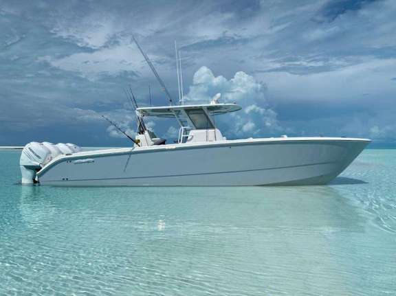 Additional Tender upon request: 37’ Invincible Catamaran with Quad 400 HP Mercury Outboards (additional costs may apply).