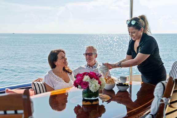 Morning Coffee on the Aft Deck
