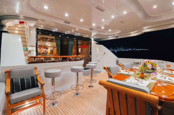 Aft-deck bar