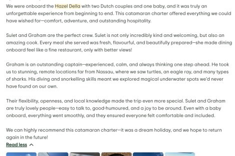 Review img # 6 of the yacht Hazel Della